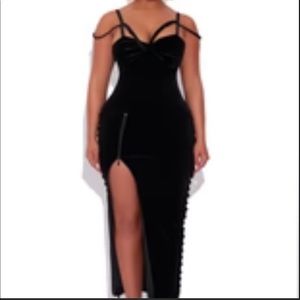 BBXBRAND Black Panther Velvet Dress